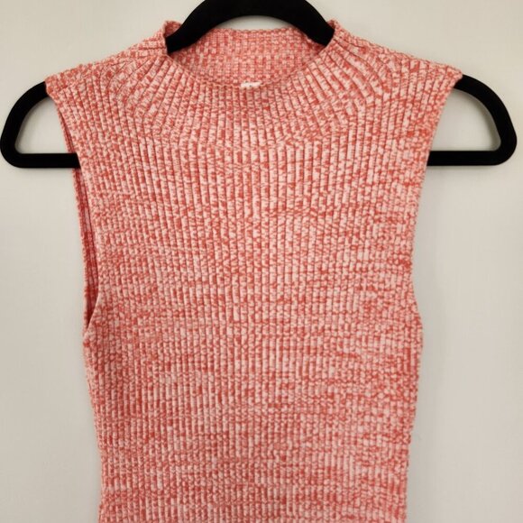 Daily Practice by Anthropologie Ribbed Knit Mock Neck Midi Dress Sz XS Orange  - - Picture 2 of 7